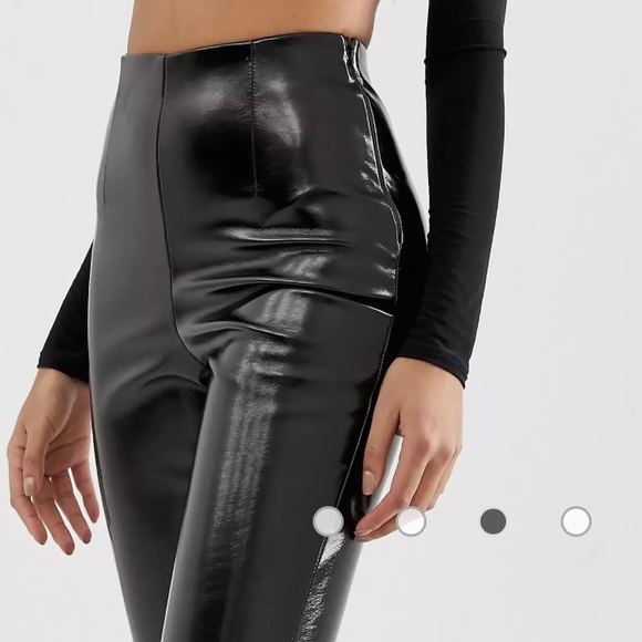 ASOS Black PVC pants size 2 - Picture 3 of 8